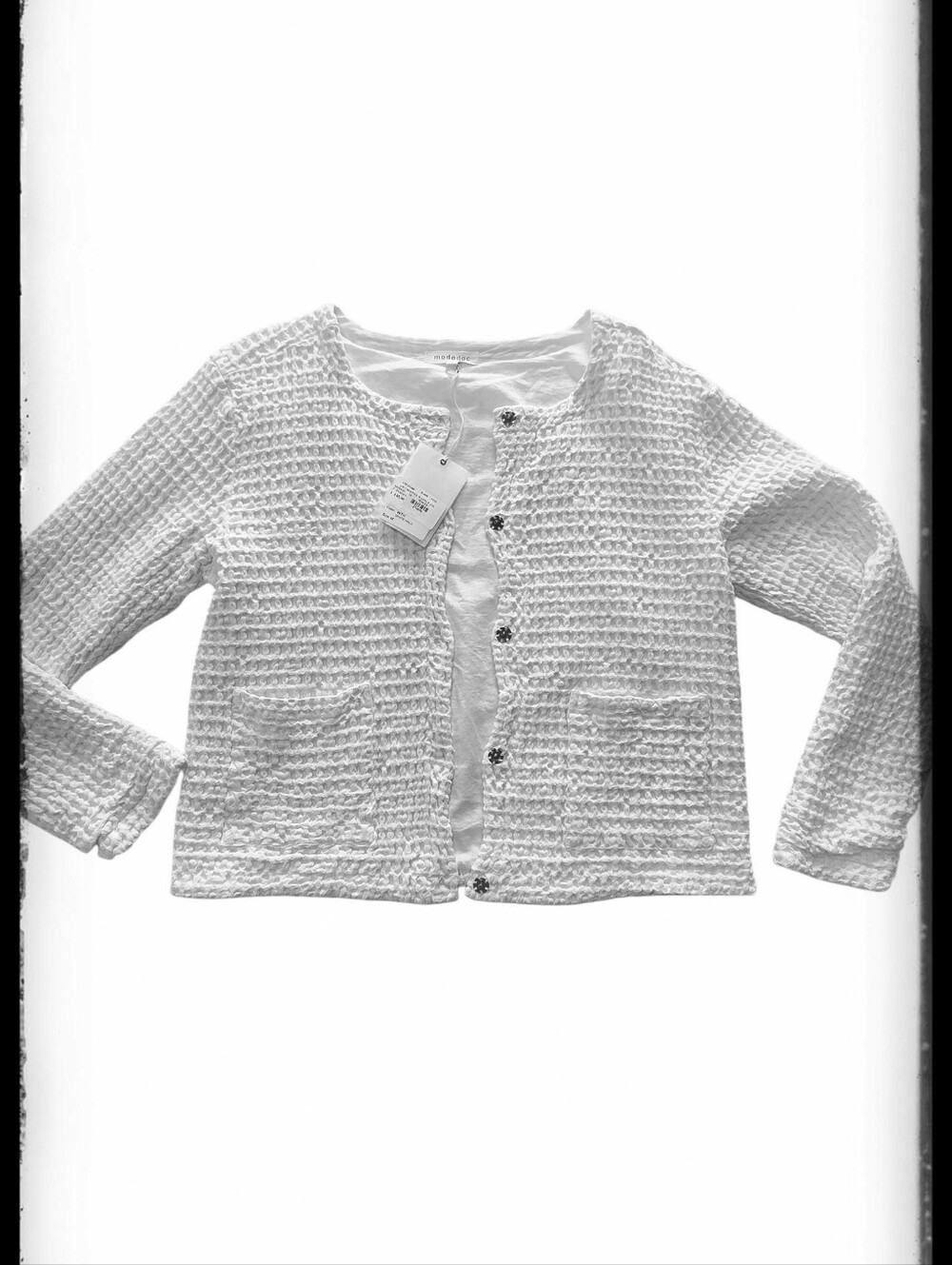 NWT Mododoc Waffle Snap Front Jacket, Lined, 100% Cotton